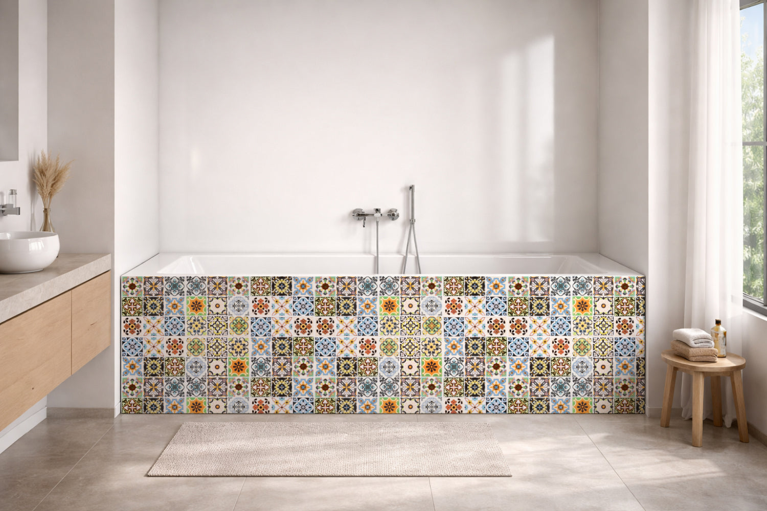 Badrückwand Patchwork