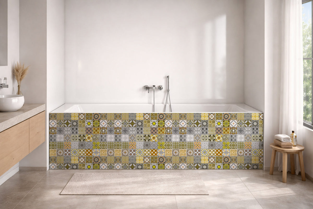 Badrückwand Patchwork