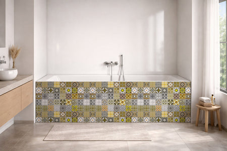 Badrückwand Patchwork