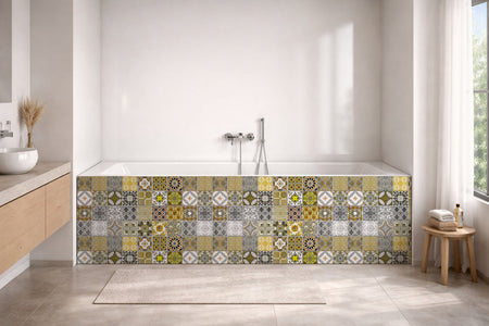 Badrückwand Patchwork