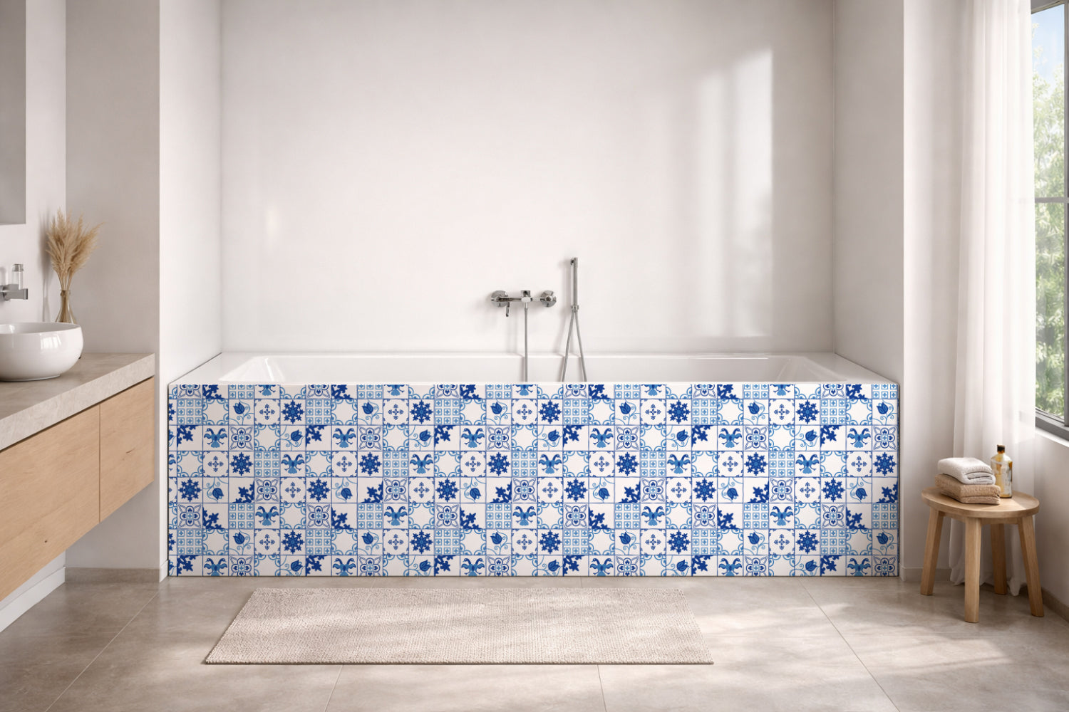 Badrückwand Patchwork