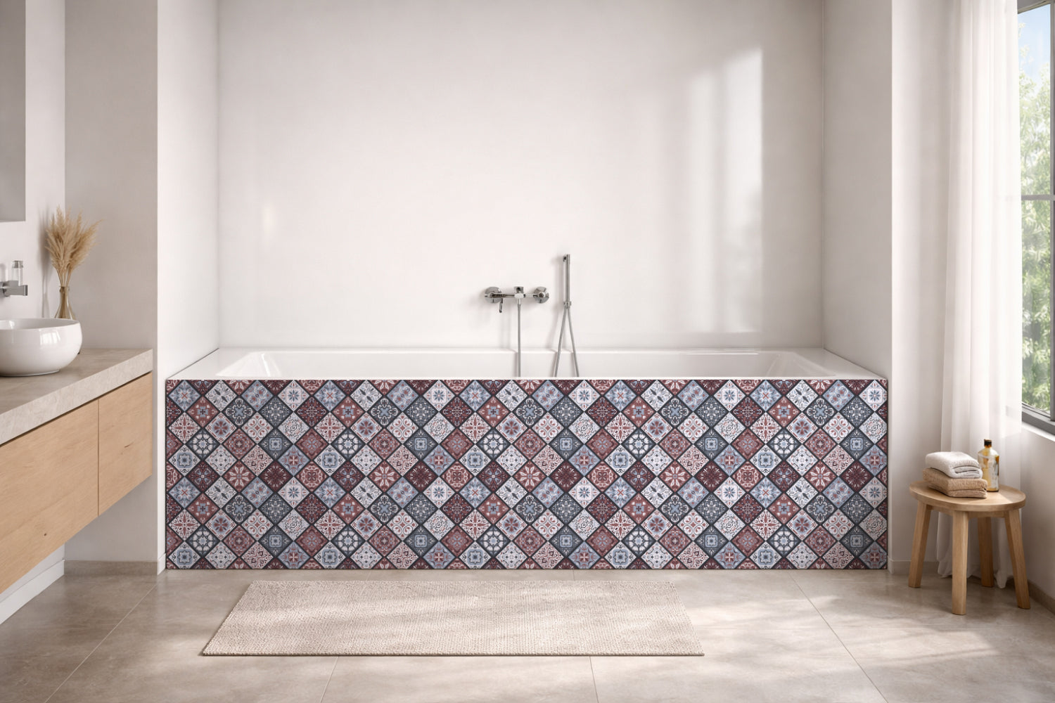 Badrückwand Patchwork