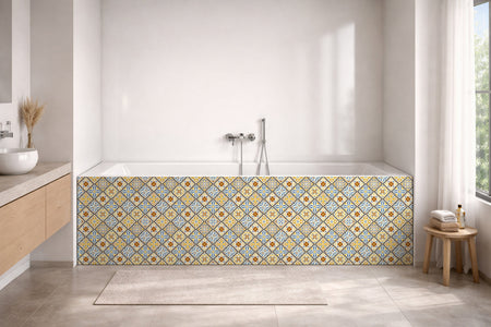 Badrückwand Patchwork