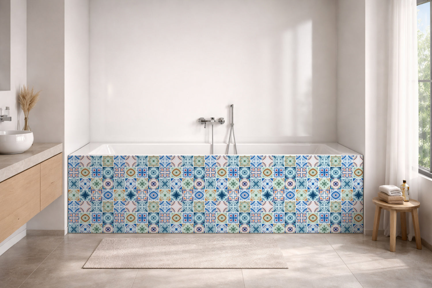 Badrückwand Patchwork