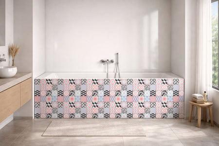 Badrückwand Patchwork