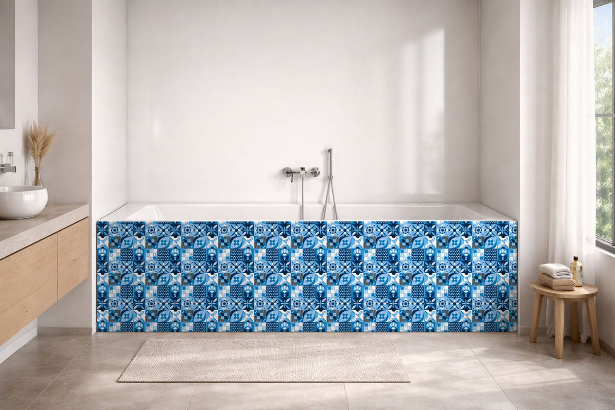 Badrückwand Patchwork