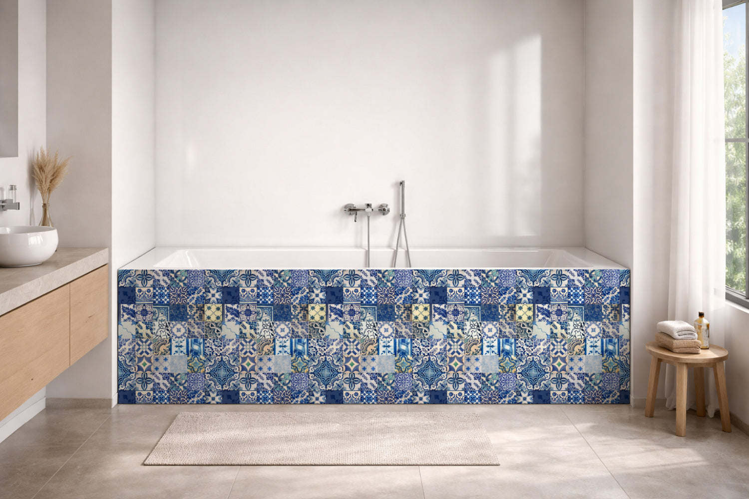 Badrückwand Patchwork