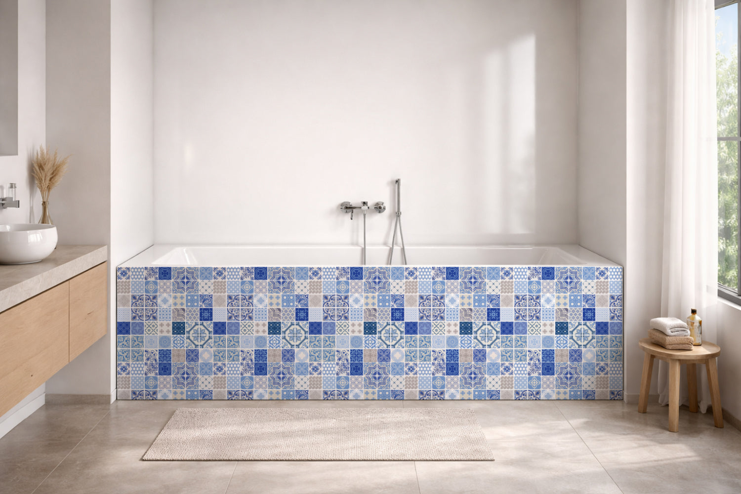 Badrückwand Patchwork