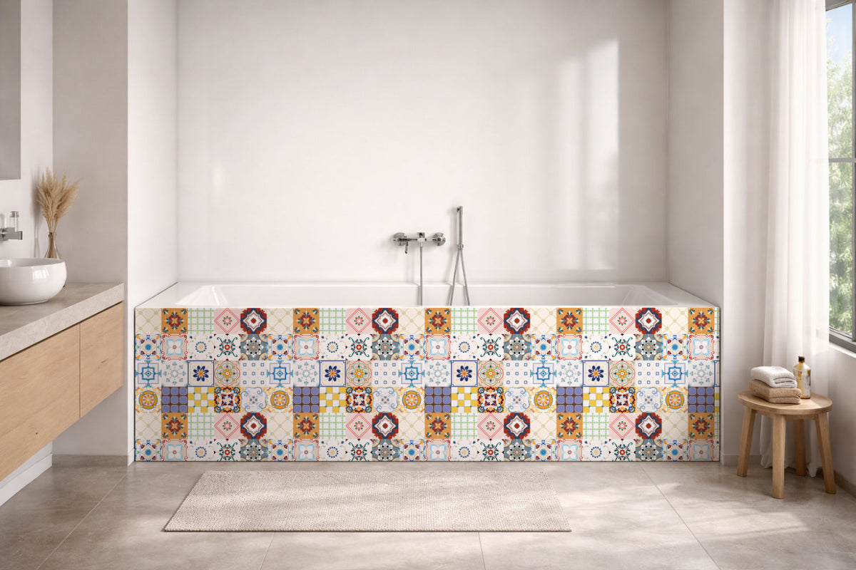Badrückwand Patchwork