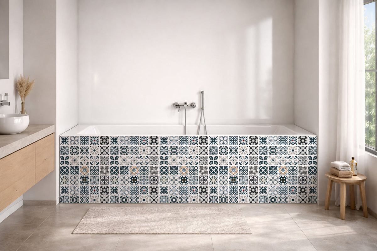 Badrückwand Patchwork