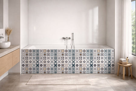 Badrückwand Patchwork
