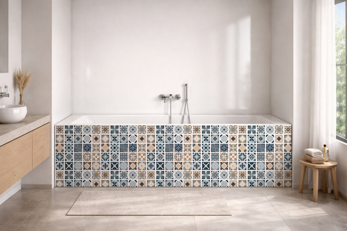 Badrückwand Patchwork