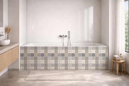 Badrückwand Patchwork