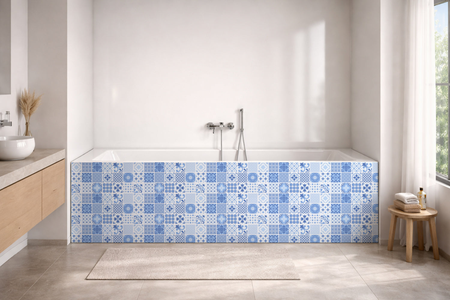 Badrückwand Patchwork