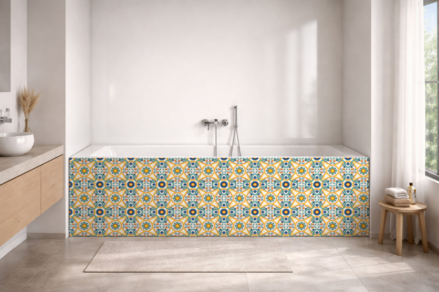 Badrückwand Patchwork