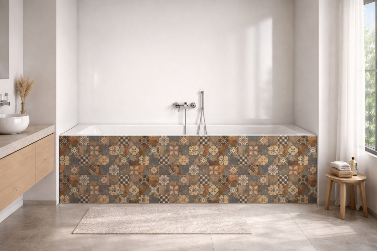 Badrückwand Patchwork