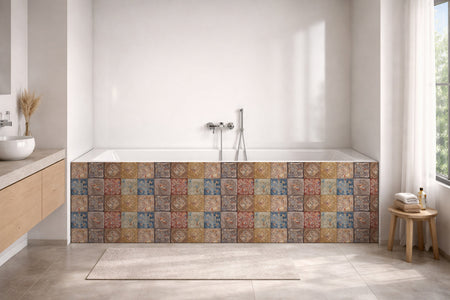 Badrückwand Patchwork
