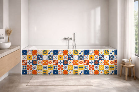 Badrückwand Patchwork