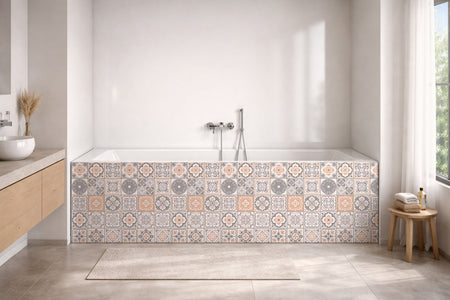 Badrückwand Patchwork