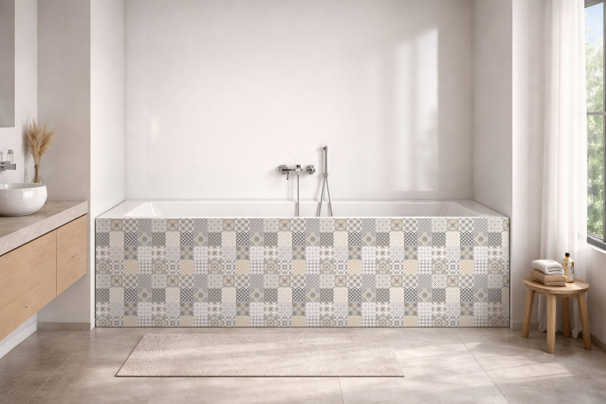 Badrückwand Patchwork