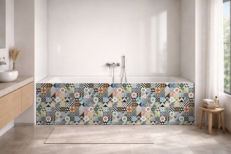Badrückwand Patchwork
