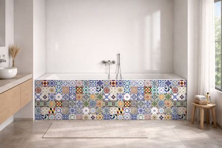 Badrückwand Patchwork