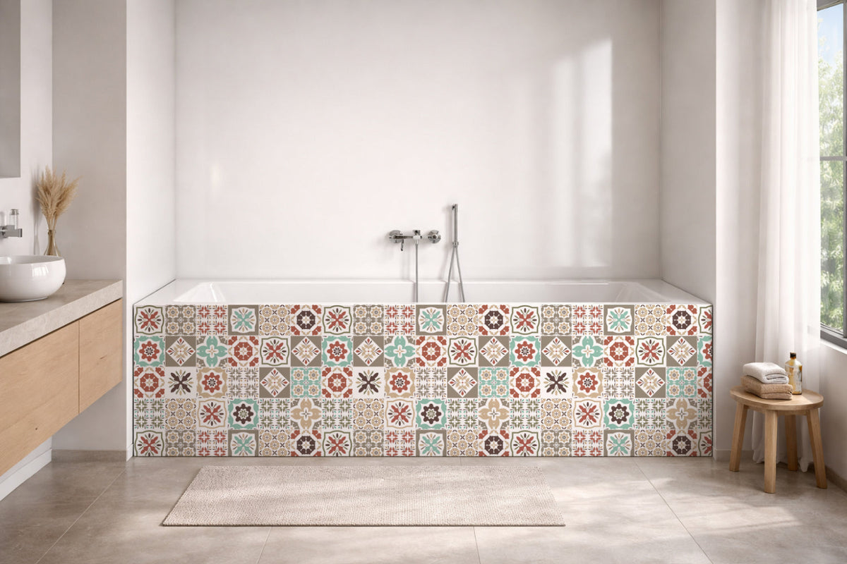 Badrückwand Patchwork