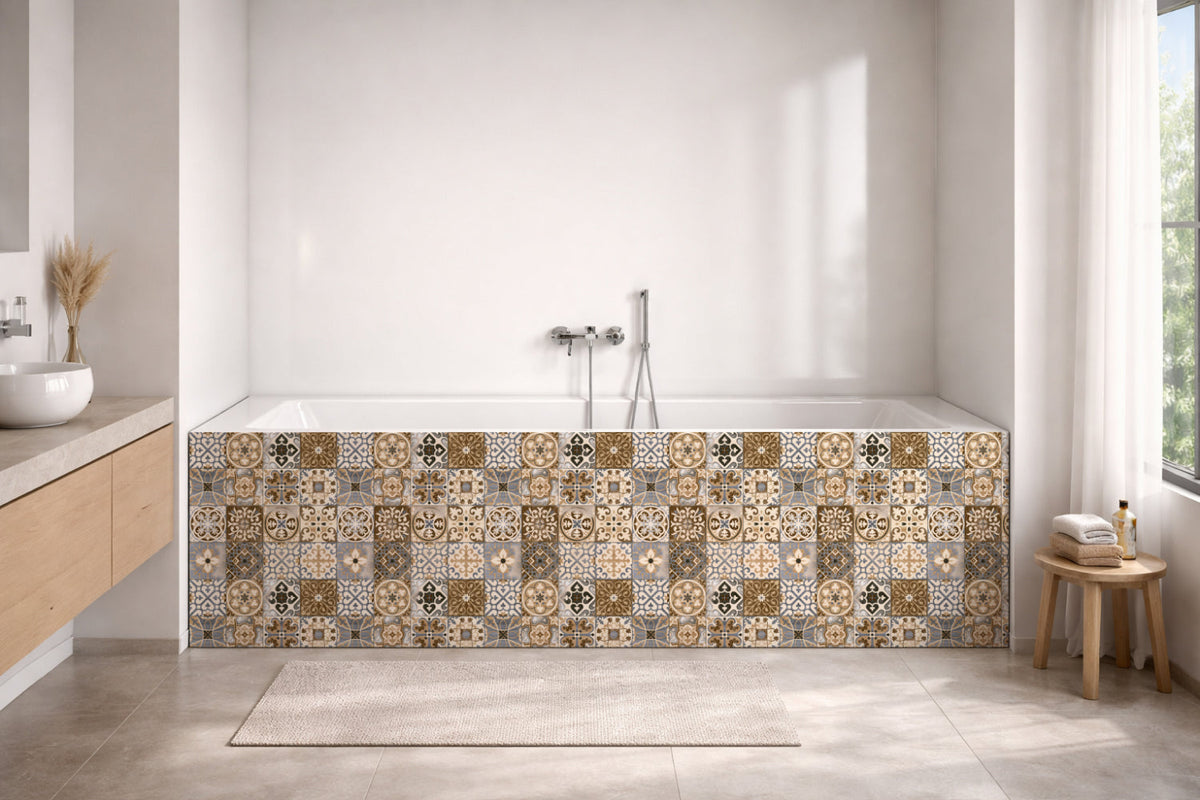 Badrückwand Patchwork