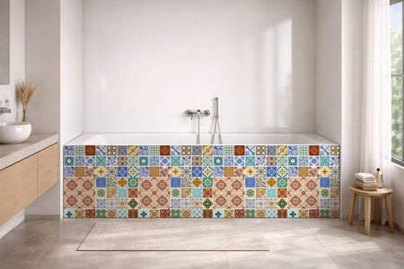 Badrückwand Patchwork