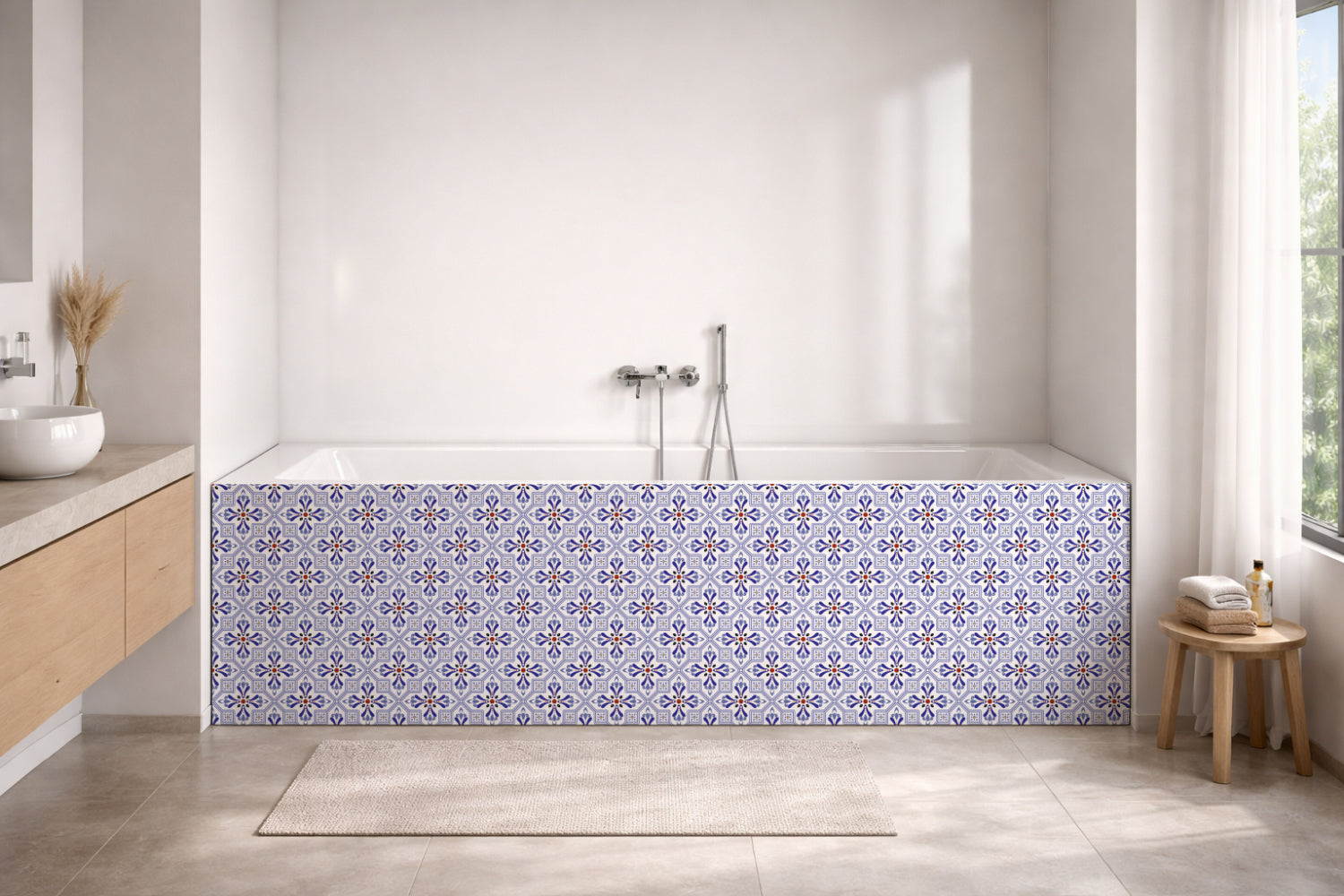 Badrückwand Patchwork