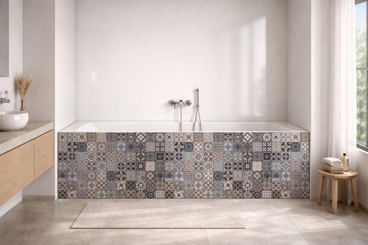 Badrückwand Patchwork