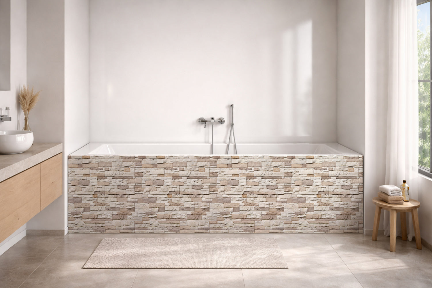 Badewannenverkleidung Steinoptik