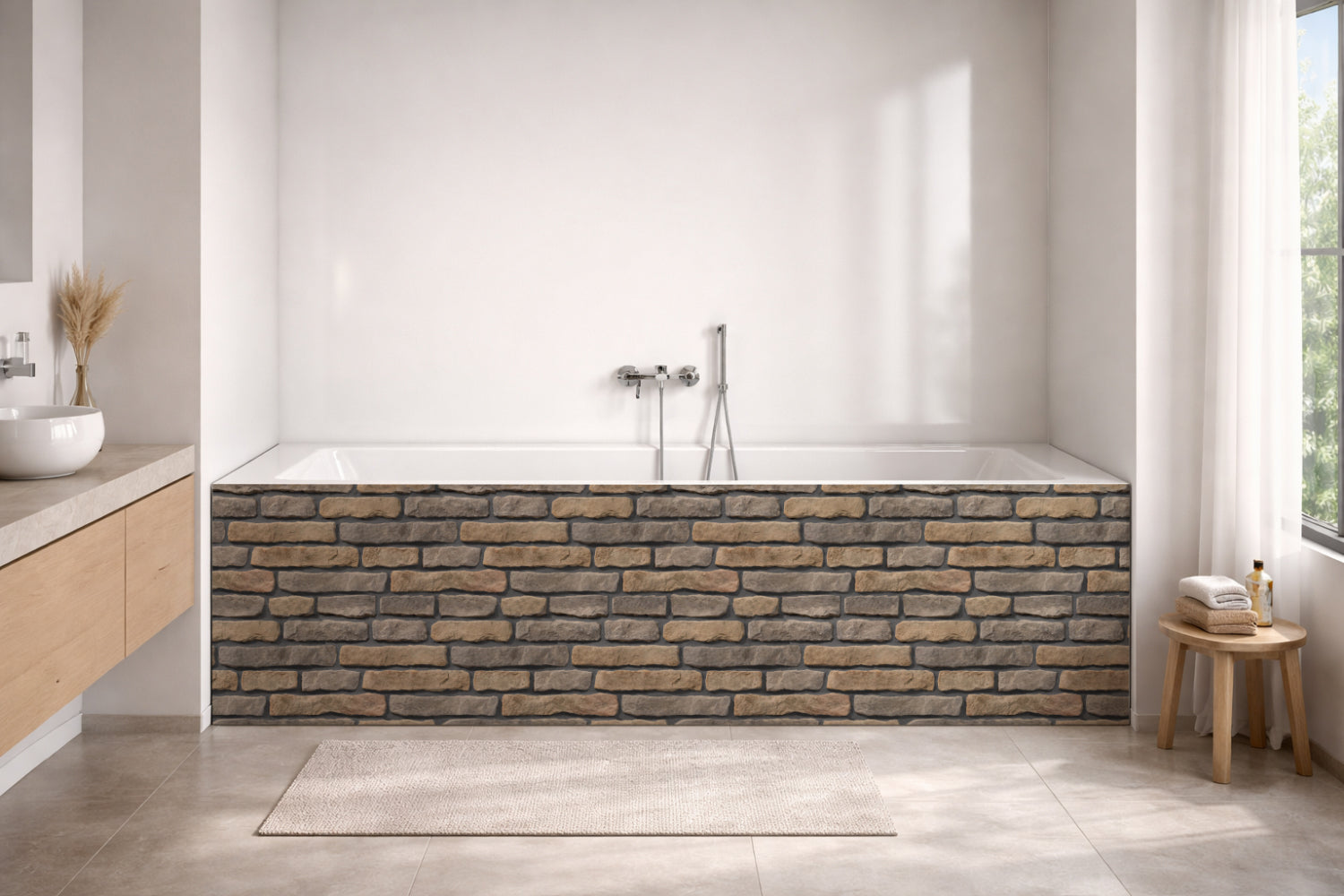 Badewannenverkleidung Steinoptik