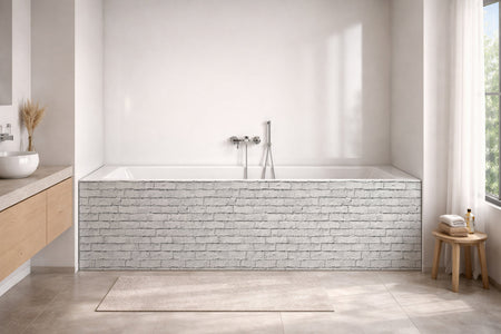 Badrückwand Steinoptik