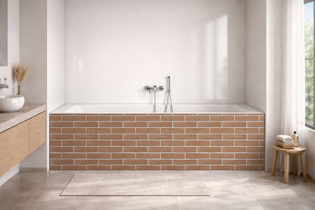 Badrückwand Steinoptik