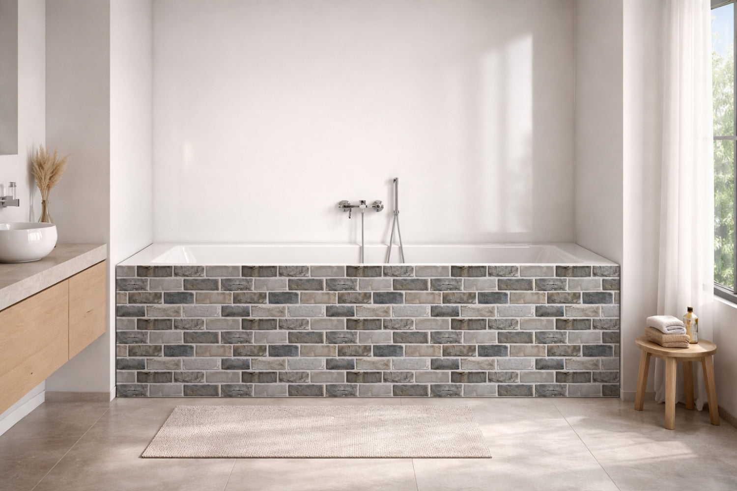 Badewannenverkleidung Steinoptik