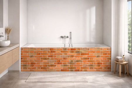 Badrückwand Steinoptik