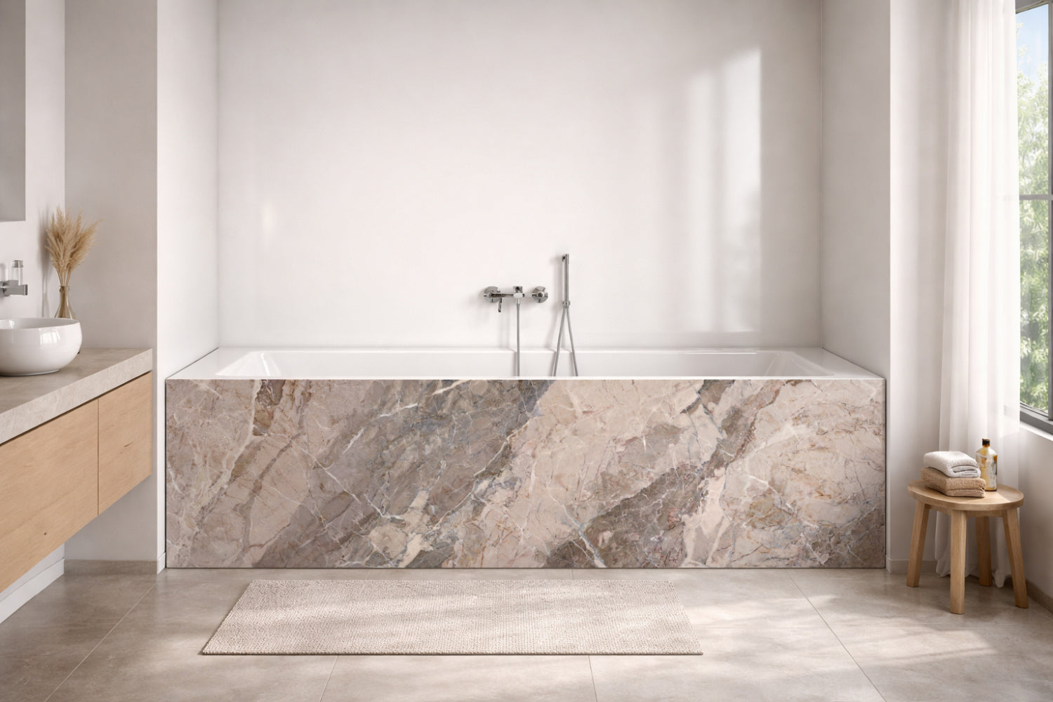 Badewannenverkleidung Steinoptik