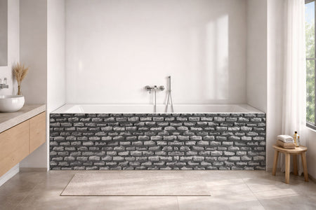 Badrückwand Steinoptik