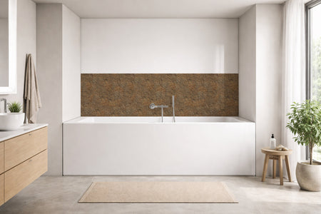 Badrückwand Steinoptik
