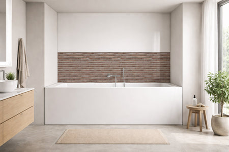 Badrückwand Steinoptik