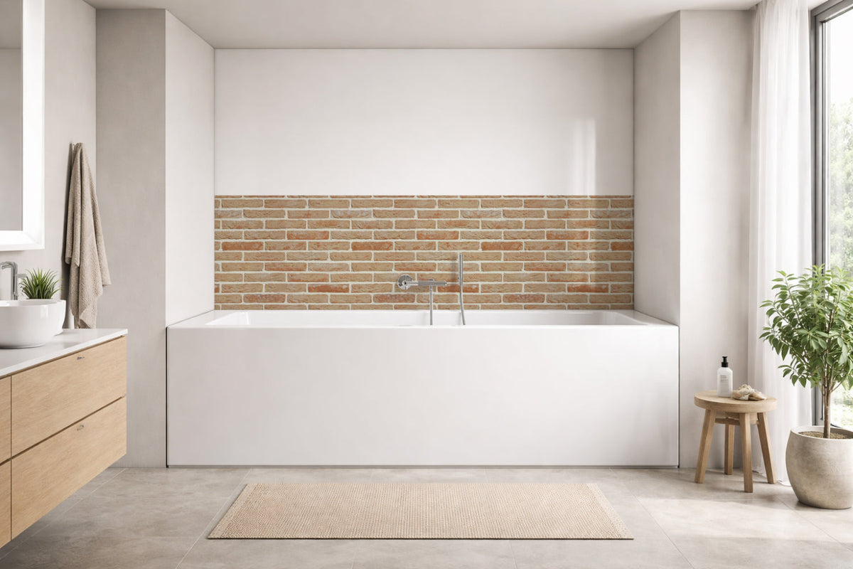Badrückwand Steinoptik