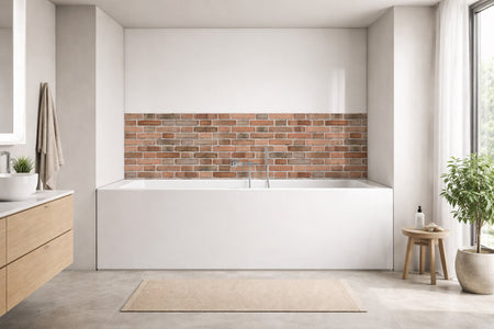 Badrückwand Steinoptik