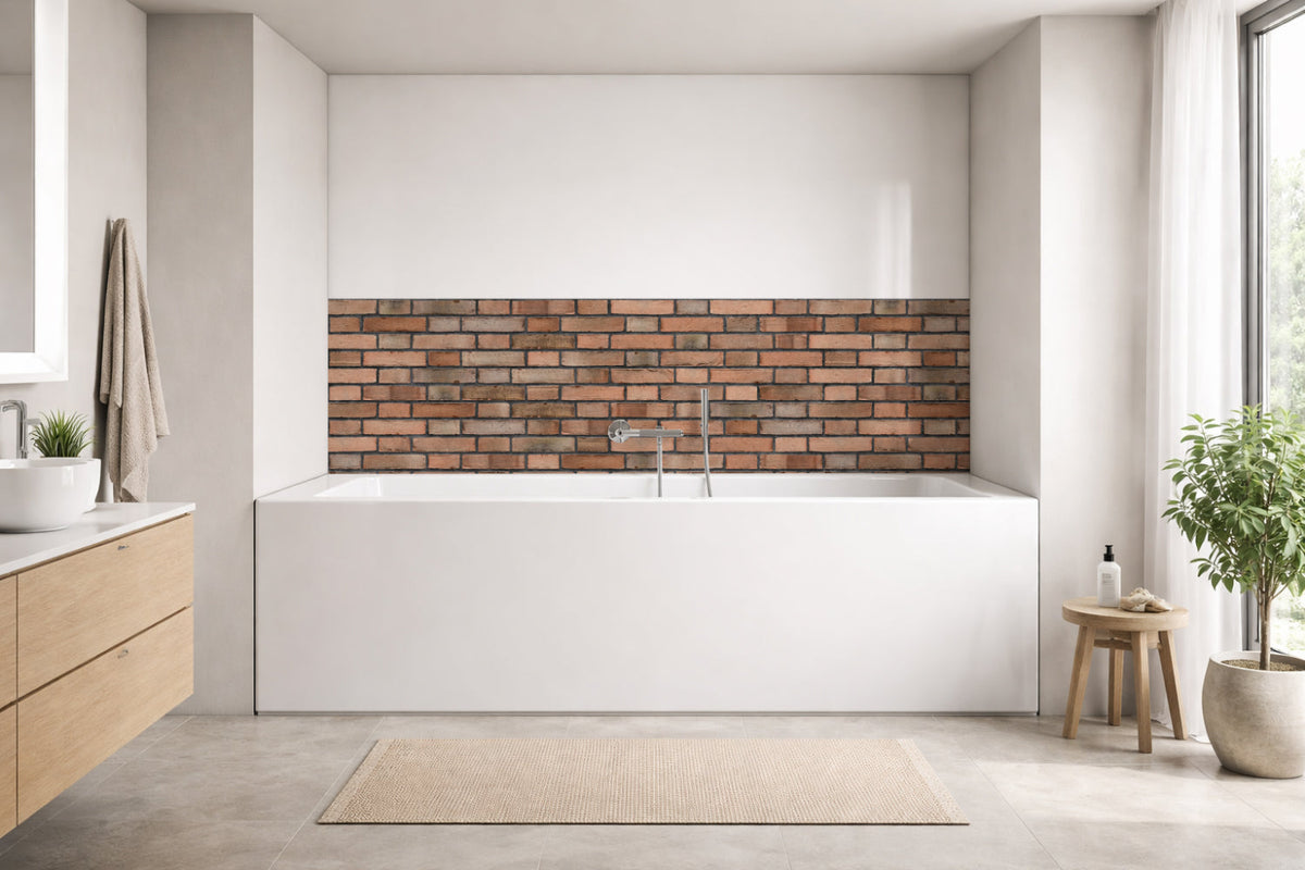 Badrückwand Steinoptik