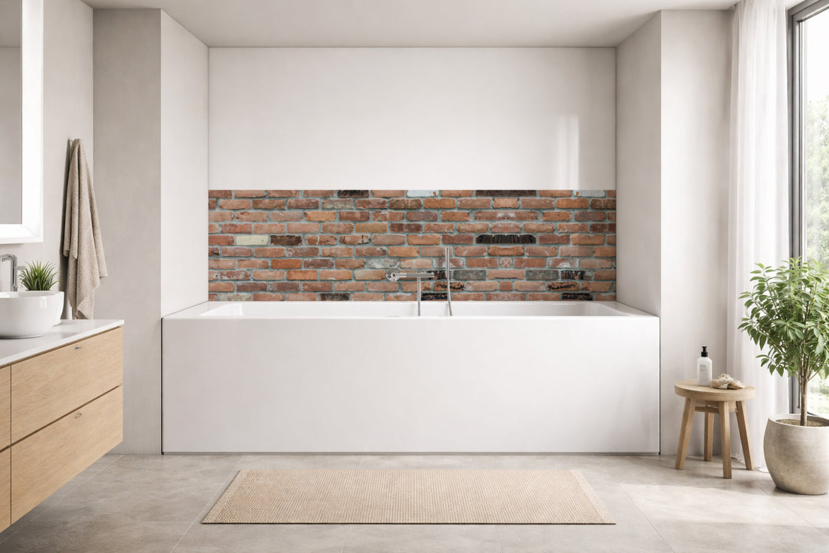 Badrückwand Steinoptik