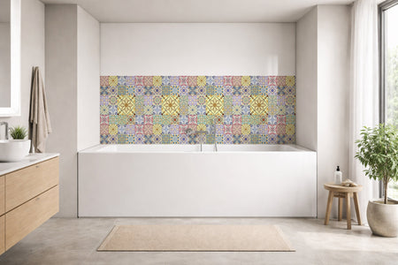 Badrückwand Patchwork
