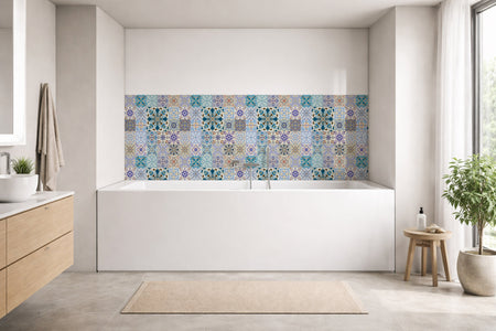 Badrückwand Patchwork