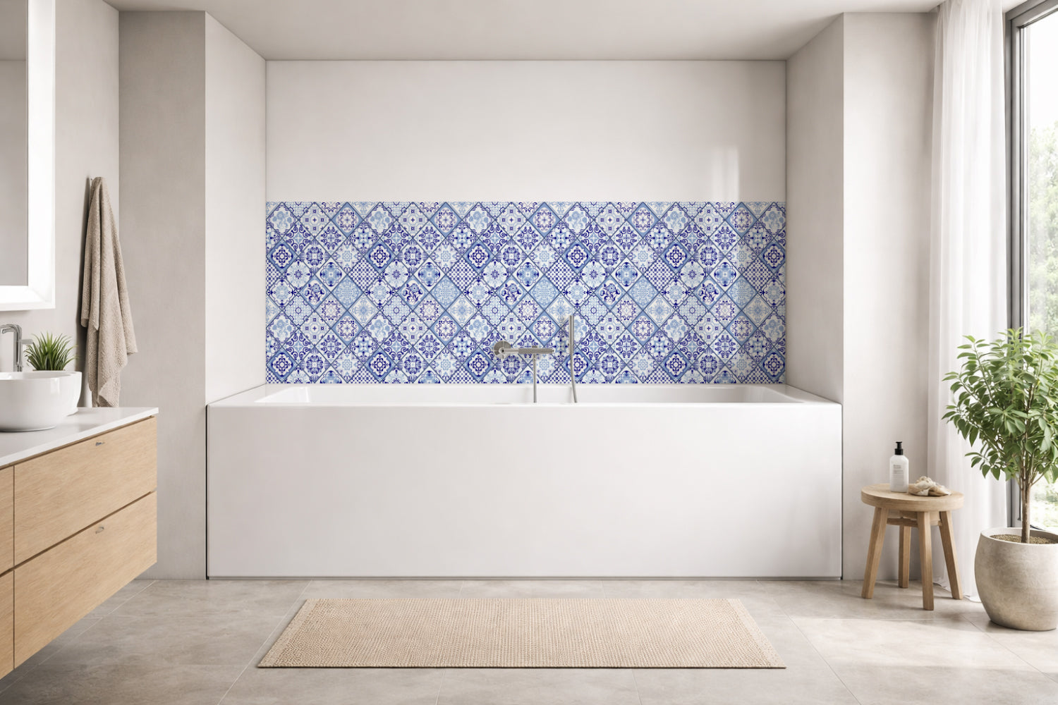 Badrückwand Patchwork