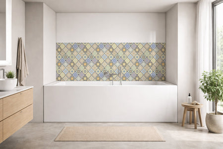 Badrückwand Patchwork