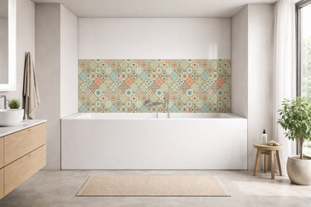 Badrückwand Patchwork